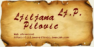 Ljiljana Pilović vizit kartica